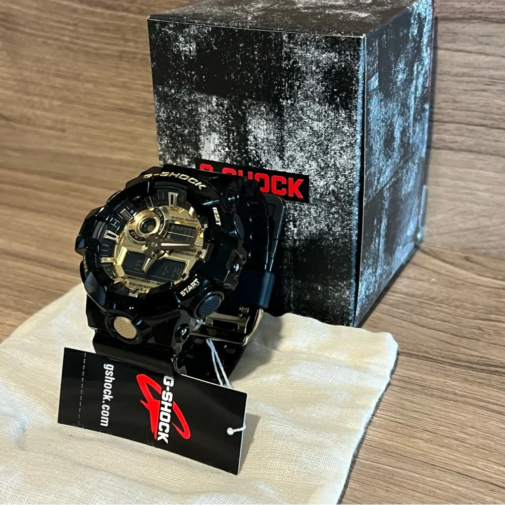 Casio G-Shock GA710GB-1A Analog/Digital Watch (Black/Gold) - Picture 5 of 6